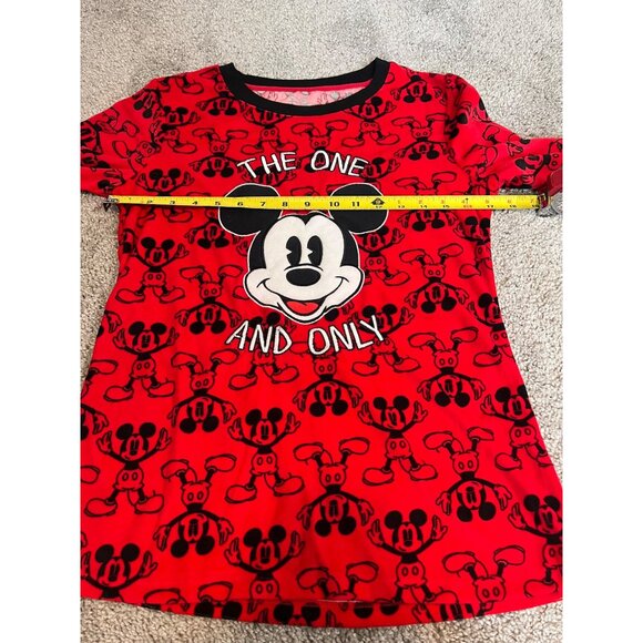 Mickey Mouse Womens Red & Black "The One And Only" Soft Pajama Set Size Small - Picture 6 of 16
